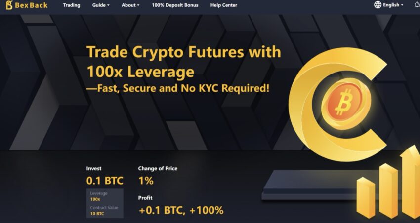 BexBack Launches Double Deposit Bonus,  Welcome Bonus and 100x Leverage Crypto Trading No KYC