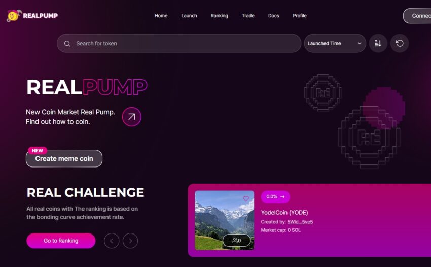 Realpump Launches No-Code Meme Coin Creation Platform on Solana